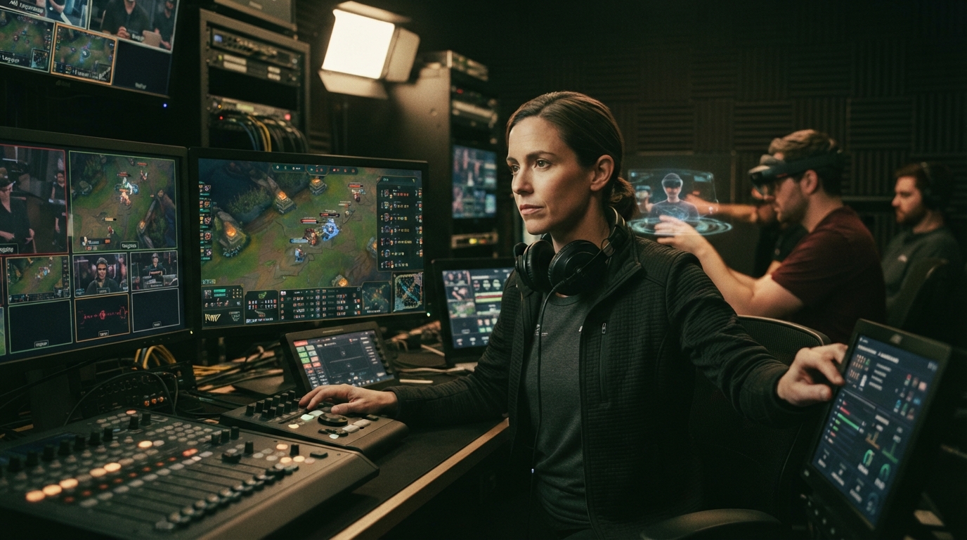 Editorial illustration for AI, AR, and E-sports: Three Trends Changing the Game in Sports Broadcasting
