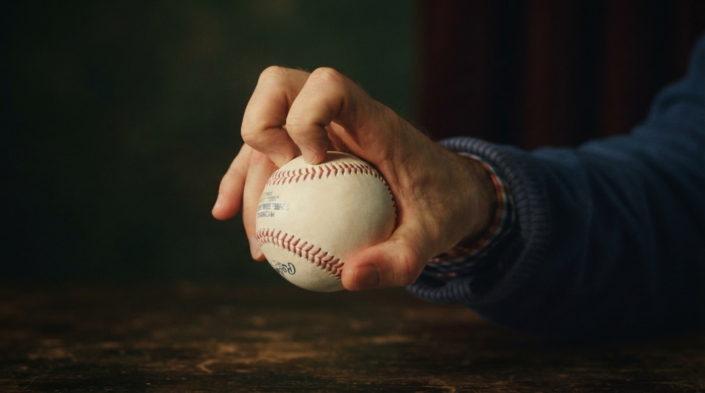 Editorial illustration for Why the Knuckleball Dances: The Aerodynamics of Baseball's Most Unpredictable Pitch